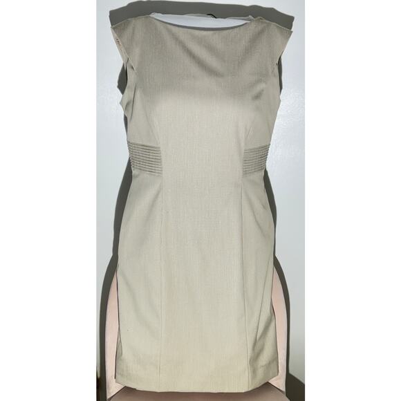 Antonio Melani Sheath Dress – Beige Micro-Check – Size 10 - Picture 1 of 5